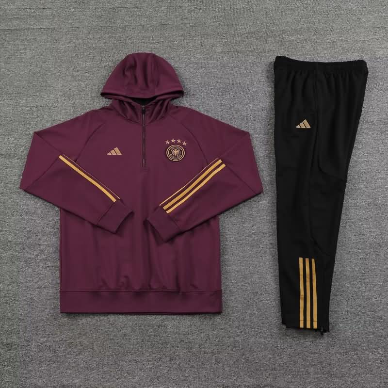 AAA Quality Germany 2023 Dark Red Soccer Tracksuit