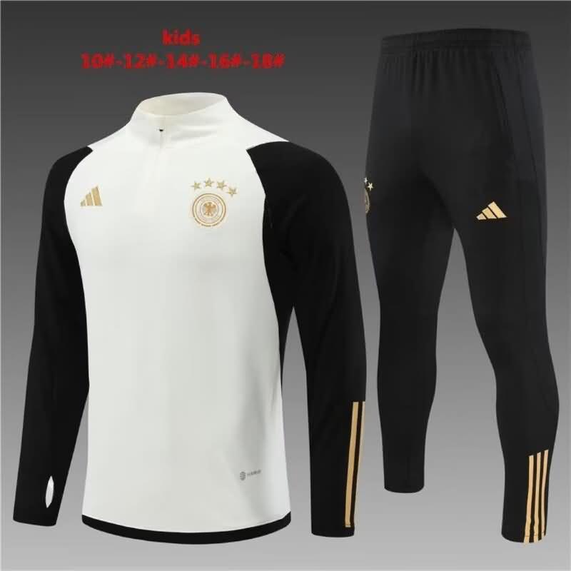 Kids AAA Quality Germany 2022 White Soccer Tracksuit