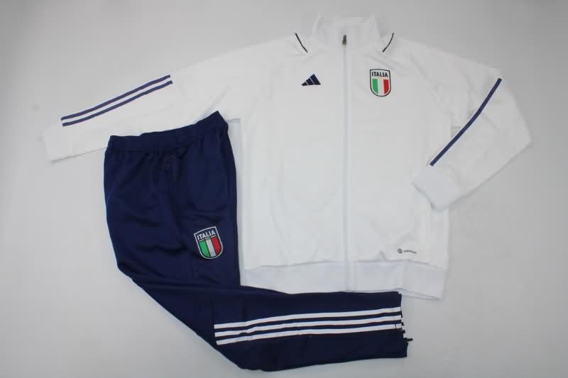 AAA Quality Italy 2023 White Soccer Tracksuit