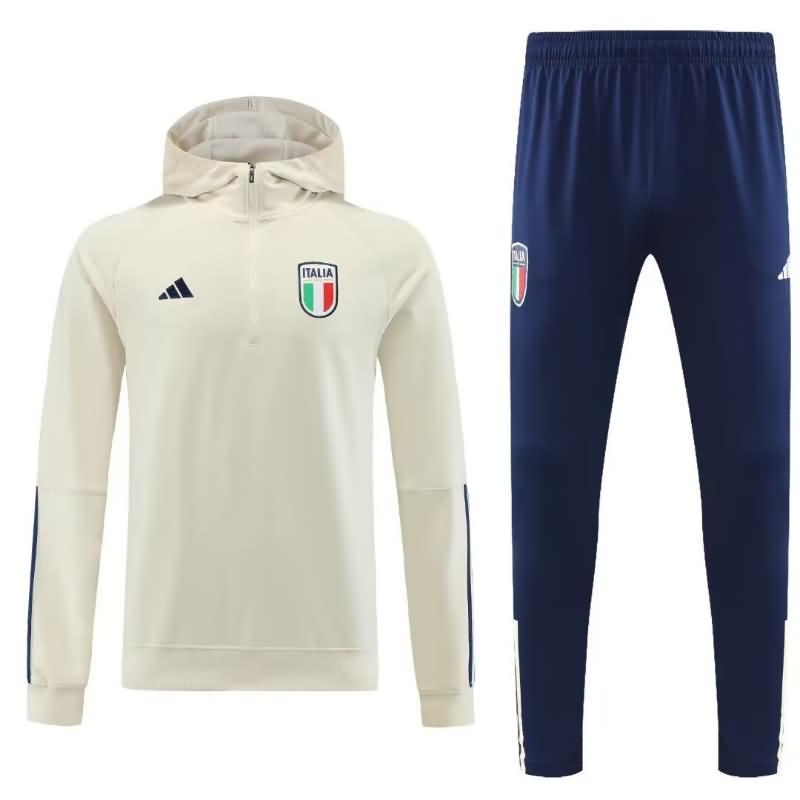 AAA Quality Italy 2023 White Soccer Tracksuit 04