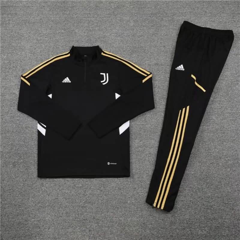 Kids AAA Quality Juventus 22/23 Black Soccer Tracksuit