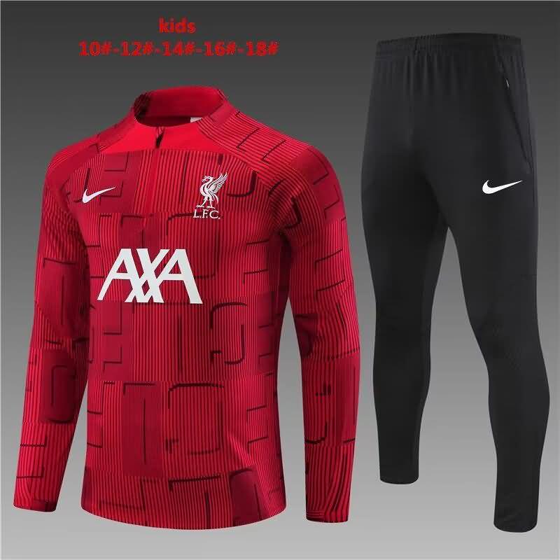 Kids AAA Quality Liverpool 22/23 Red Soccer Tracksuit 03