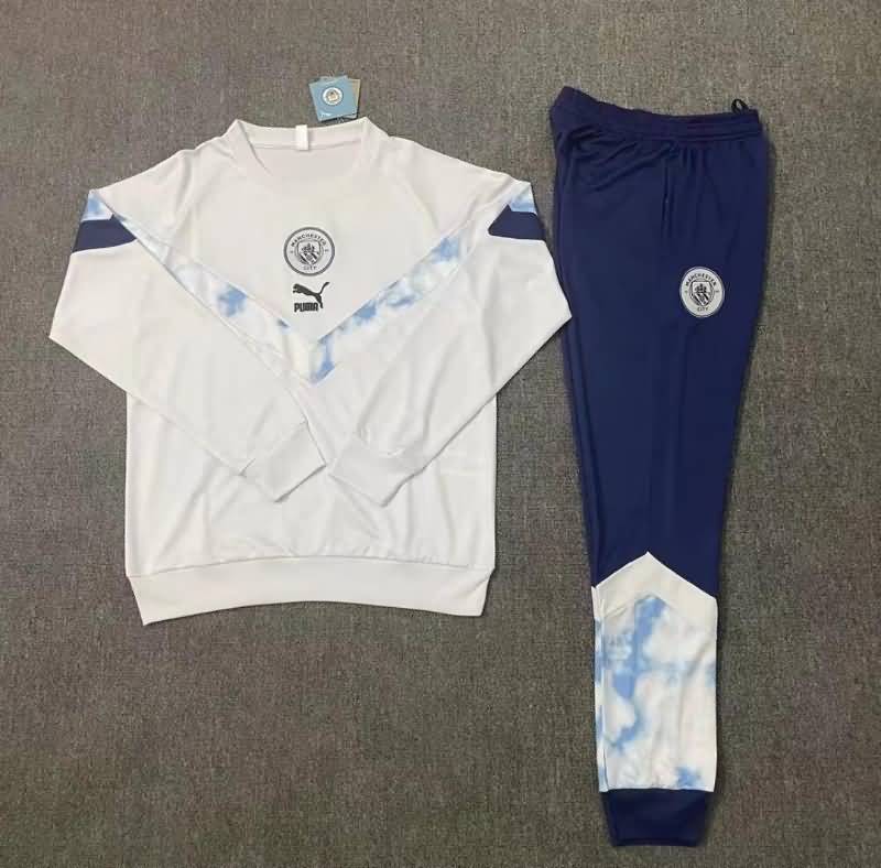 Kids AAA Quality Manchester City 22/23 White Soccer Tracksuit Kid