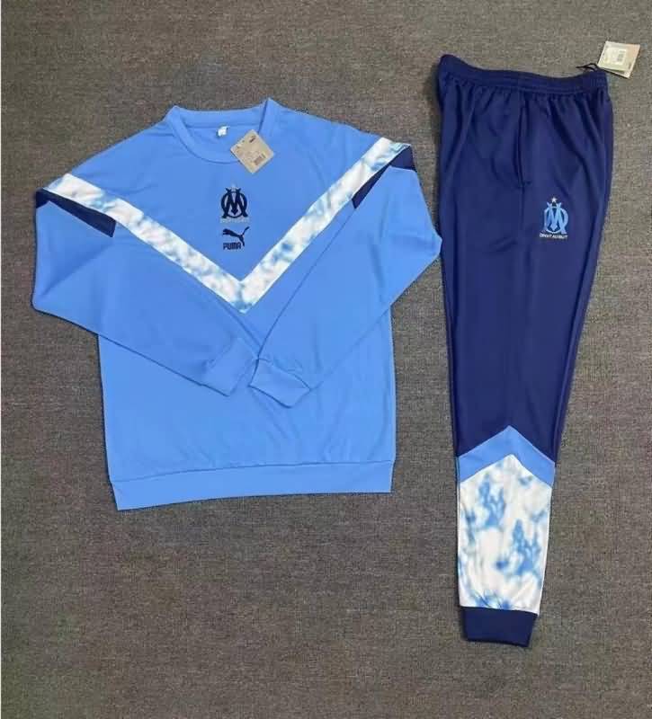 Kids AAA Quality Marseilles 22/23 Blue Soccer Tracksuit