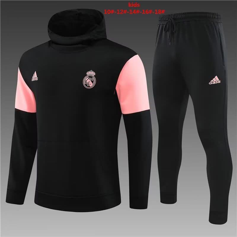 Kids AAA Quality Real Madrid 22/23 Black Soccer Tracksuit 04
