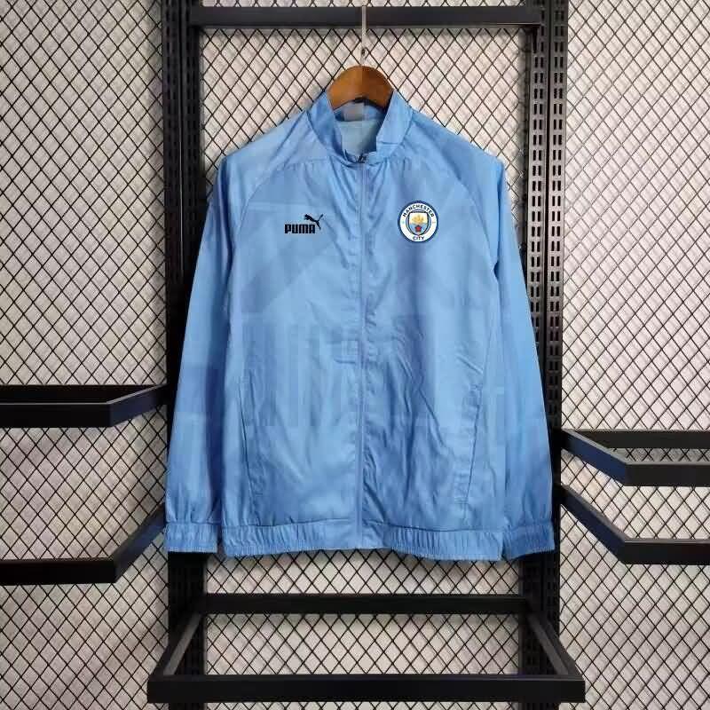 AAA Quality Manchester City 22/23 Blue Soccer Windbreaker 02