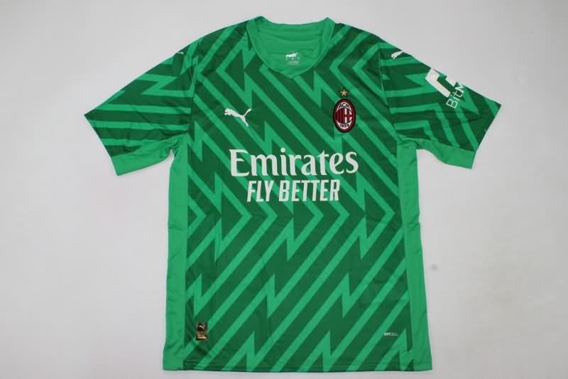 AAA Quality AC Milan 23/24 Goalkeeper Green Soccer Jersey