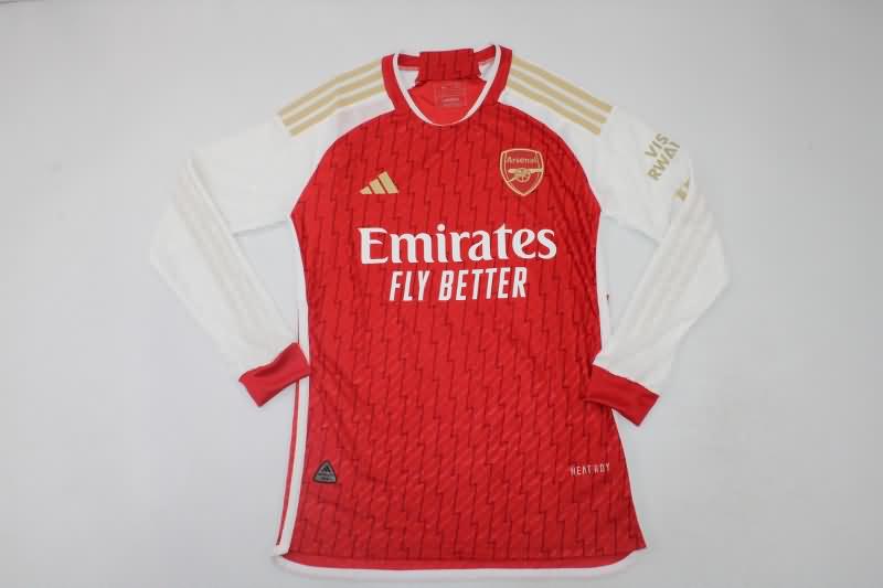 AAA Quality Arsenal 23/24 Home Long Sleeve Soccer Jersey (Player)