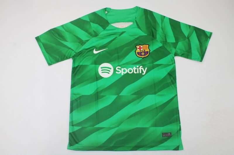 AAA Quality Barcelona 23/24 Goalkeeper Green Soccer Jersey
