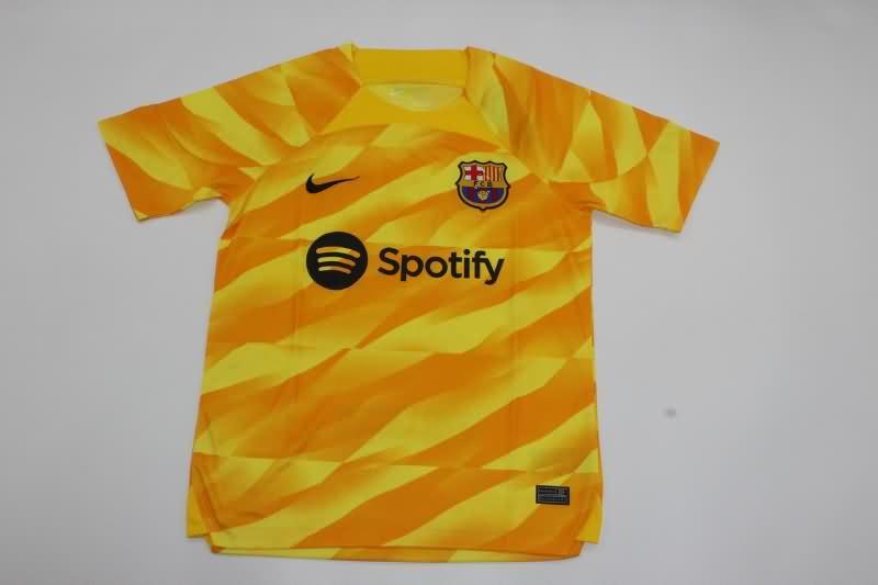 AAA Quality Barcelona 23/24 Goalkeeper Yellow Soccer Jersey