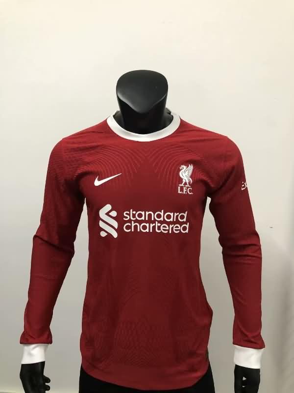 AAA Quality Liverpool 23/24 Home Long Sleeve Soccer Jersey (Player)