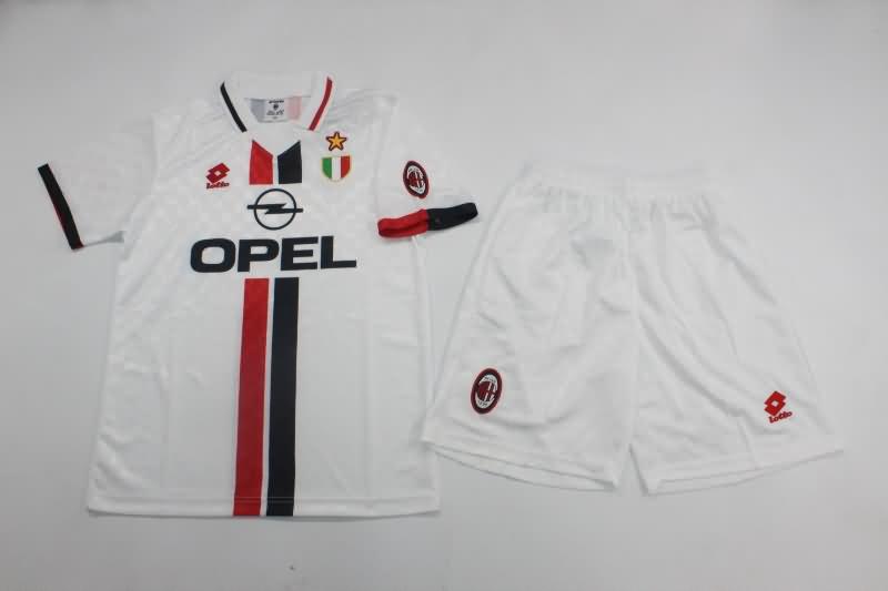 Kids AC Milan 1996/97 Away Soccer Jersey And Shorts