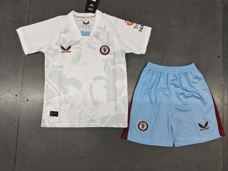 Kids Aston Villa 23/24 Away Soccer Jersey And Shorts