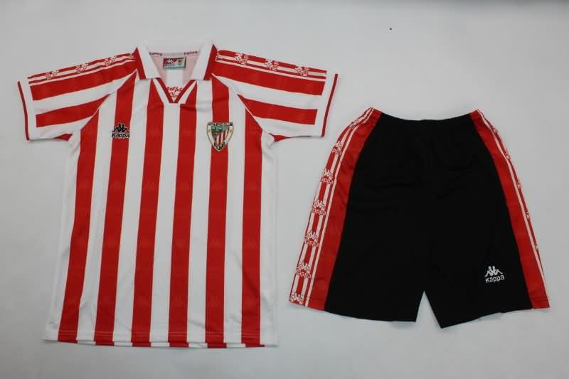 Kids Athletic Bilbao 1995/97 Home Soccer Jersey And Shorts