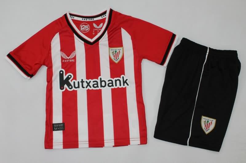 Kids Athletic Bilbao 23/24 Home Soccer Jersey And Shorts