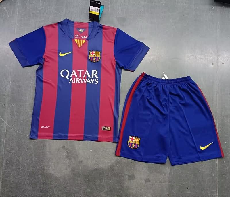 Kids Barcelona 2014/15 Home Soccer Jersey And Shorts