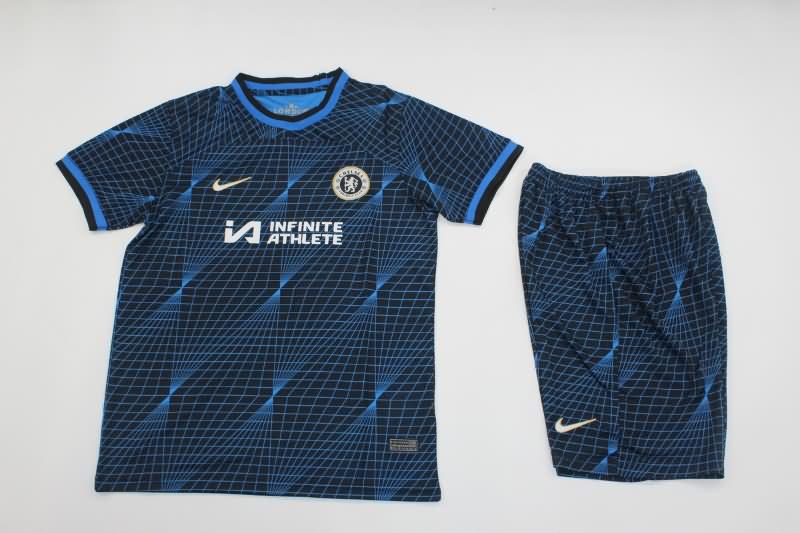 Kids Chelsea 23/24 Away Soccer Jersey And Shorts