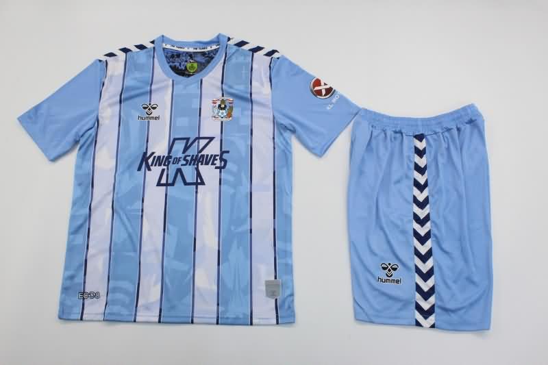Kids Coventry City 23/24 Home Soccer Jersey And Shorts