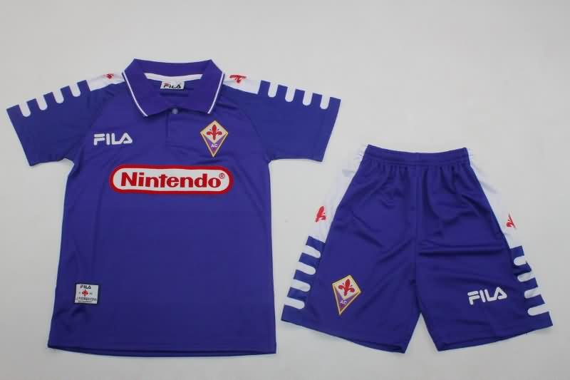 Kids Fiorentina 1998/99 Home Soccer Jersey And Shorts