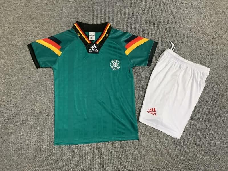 Kids Germany 1992 Away Soccer Jersey And Shorts