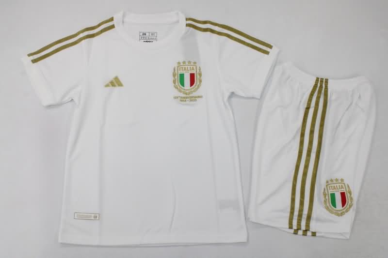 Kids Italy 125th Anniversary Soccer Jersey And Shorts