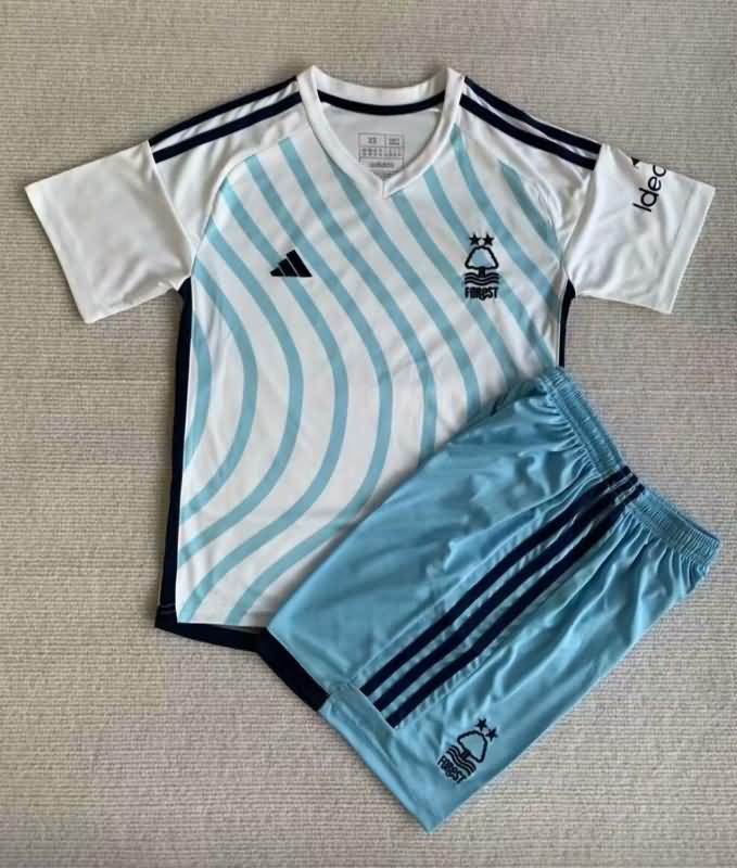 Kids Nottingham Forest 23/24 Away Soccer Jersey And Shorts