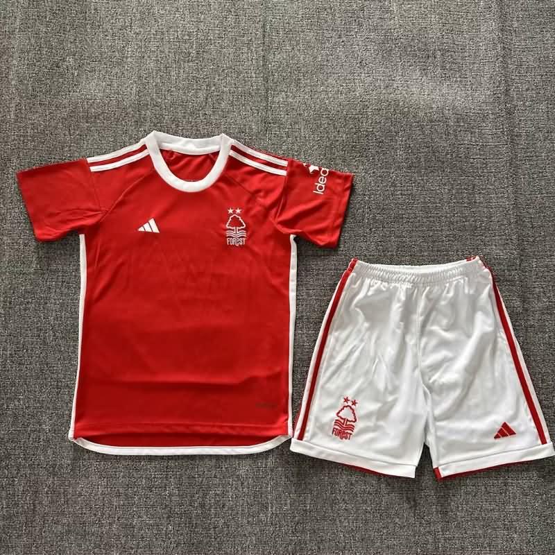 Kids Nottingham Forest 23/24 Home Soccer Jersey And Shorts