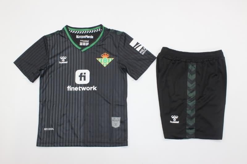 Kids Real Betis 23/24 Third Soccer Jersey And Shorts