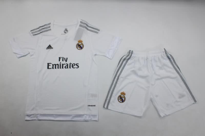 Kids Real Madrid 15/16 Home Soccer Jersey And Shorts