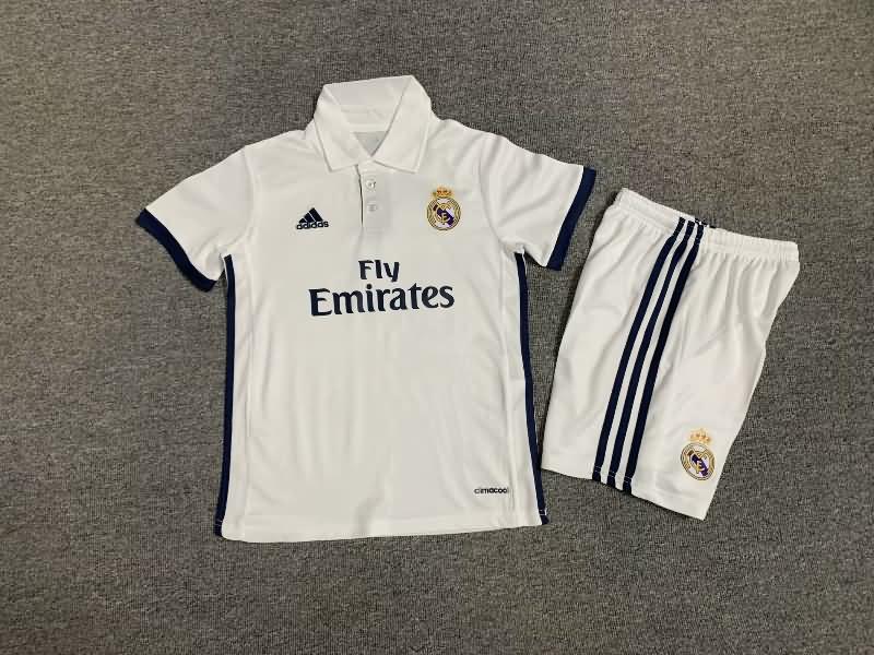 Kids Real Madrid 16/17 Home Soccer Jersey And Shorts