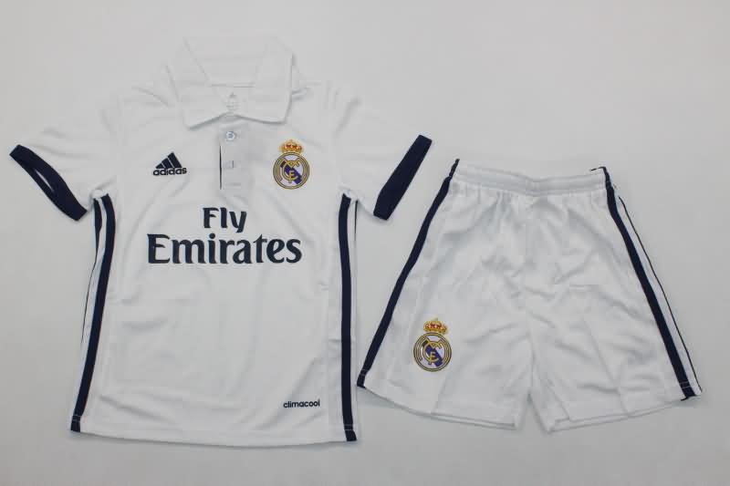 Kids Real Madrid 16/17 Home Soccer Jersey And Shorts