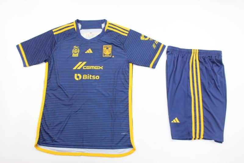 Kids Tigres UANL 23/24 Away Soccer Jersey And Shorts
