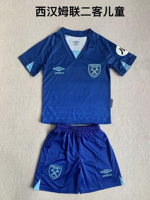 Kids West Ham 23/24 Third Soccer Jersey And Shorts
