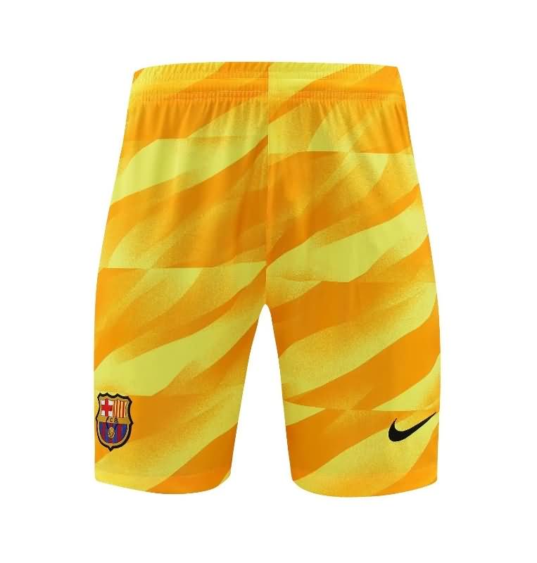 AAA Quality Barcelona 23/24 Goalkeeper Yellow Soccer Shorts