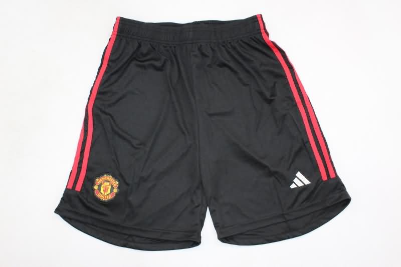 AAA Quality Manchester United 23/24 Black Soccer Shorts