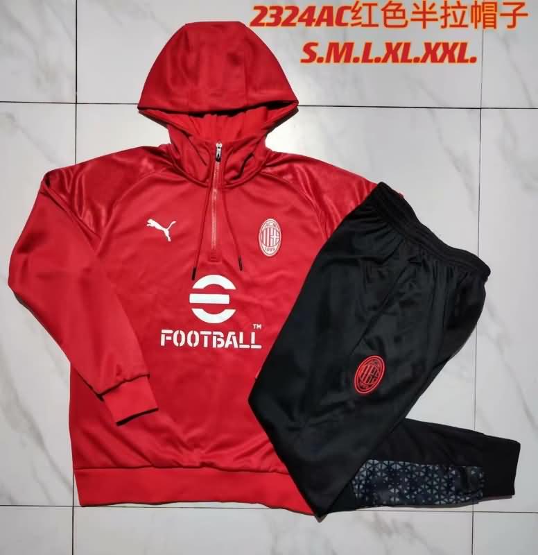 AAA Quality AC Milan 23/24 Red Soccer Tracksuit 04