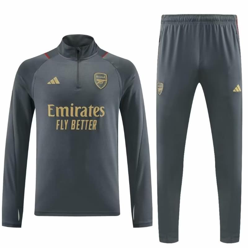 AAA Quality Arsenal 23/24 Grey Soccer Tracksuit