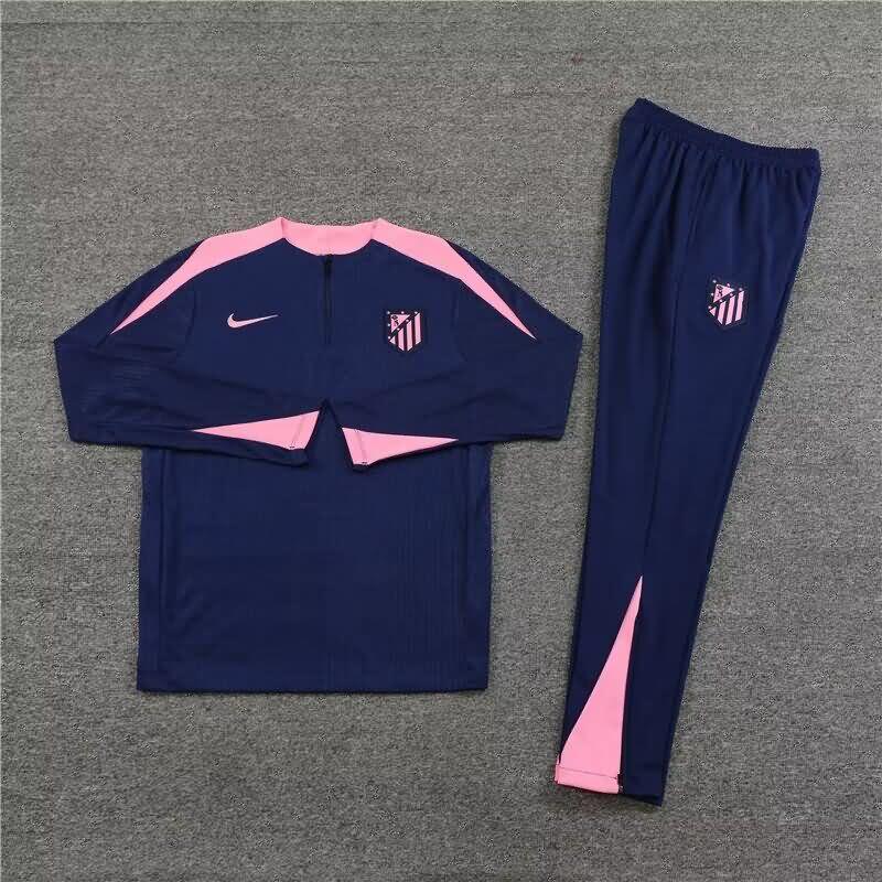 AAA Quality Atletico Madrid 23/24 Dark Blue Soccer Tracksuit