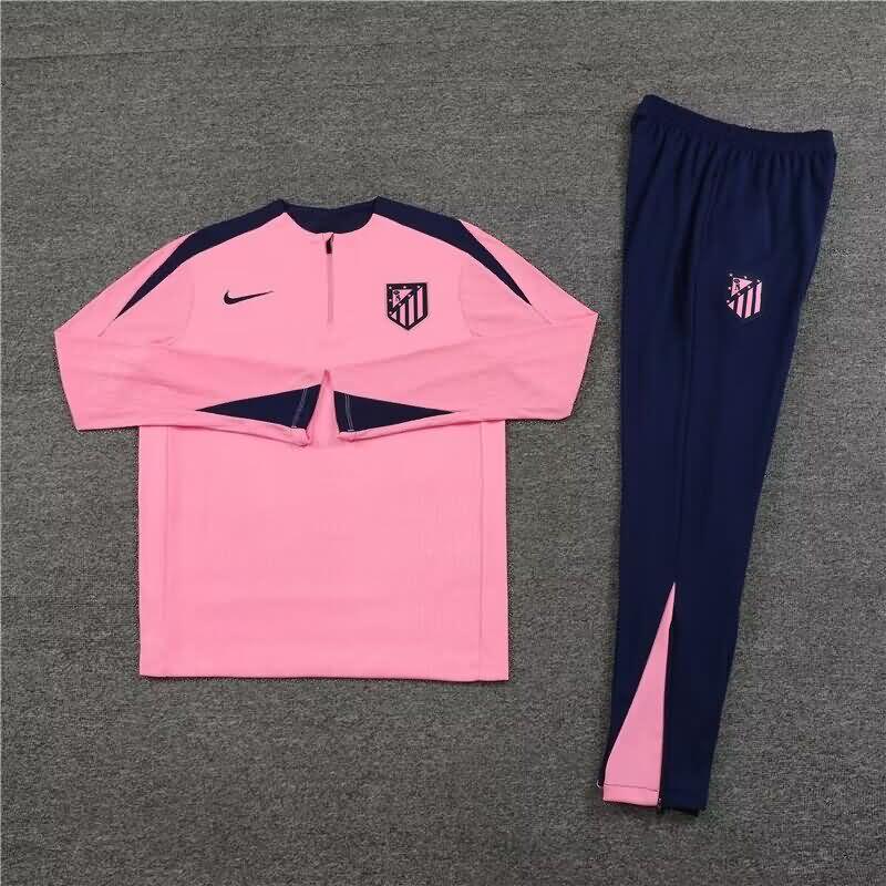 AAA Quality Atletico Madrid 23/24 Pink Soccer Tracksuit