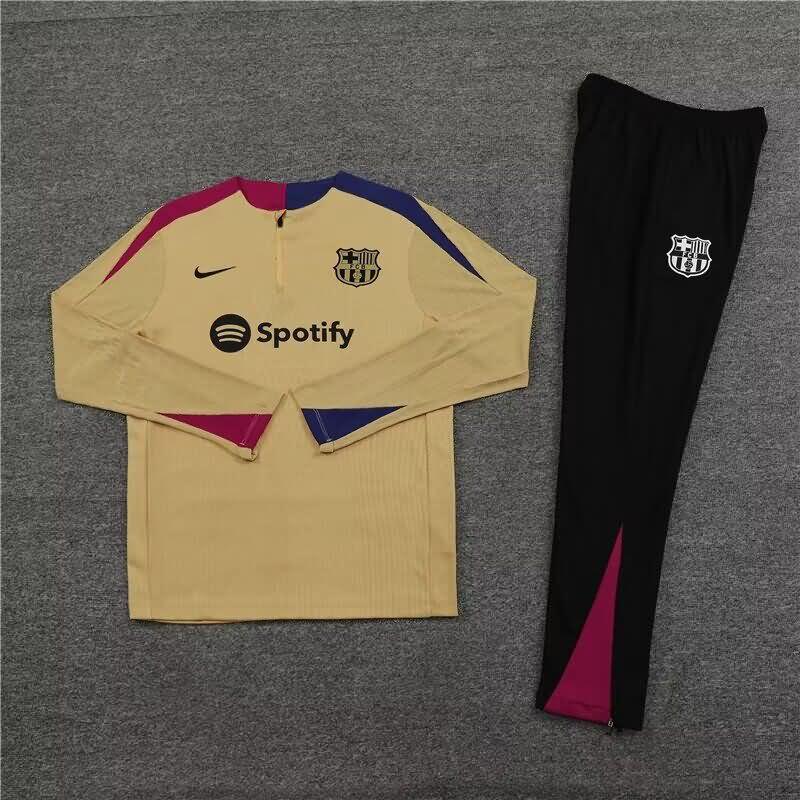 AAA Quality Barcelona 23/24 Gold Soccer Tracksuit 02