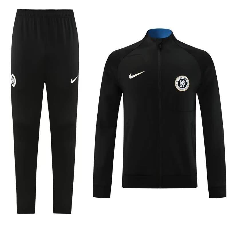 AAA Quality Chelsea 23/24 Black Soccer Tracksuit 02