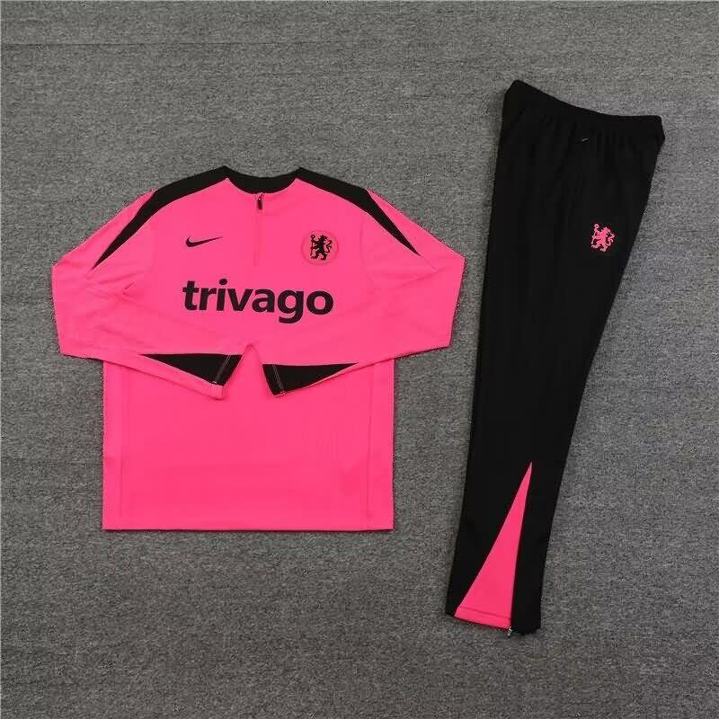 AAA Quality Chelsea 23/24 Pink Soccer Tracksuit