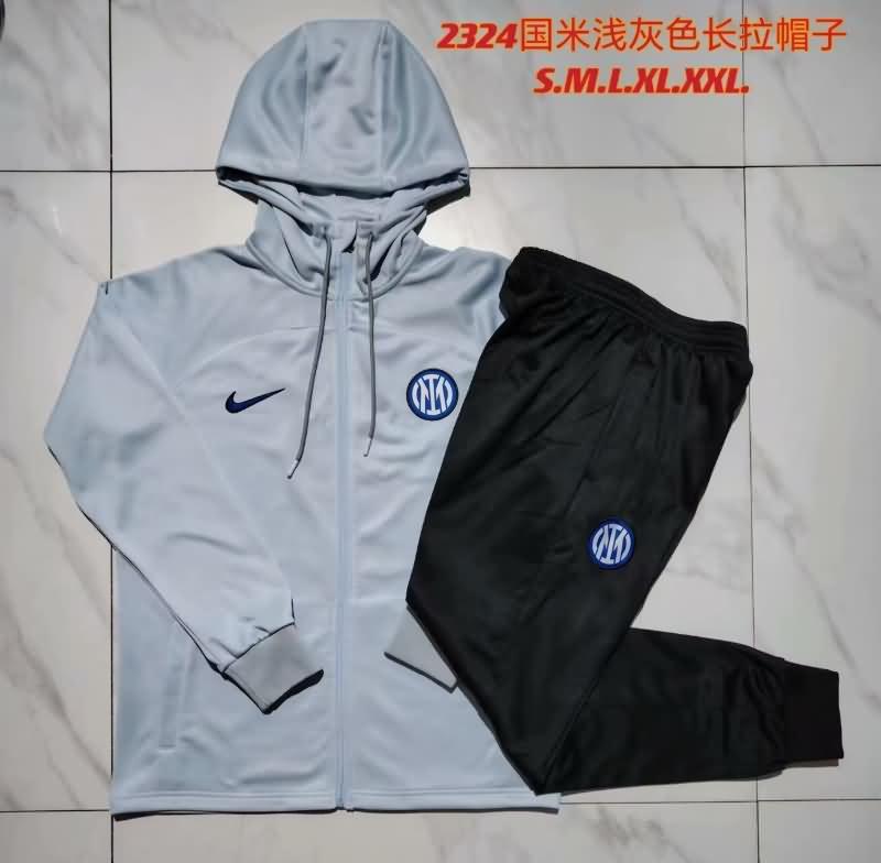 AAA Quality Inter Milan 23/24 Grey Soccer Tracksuit
