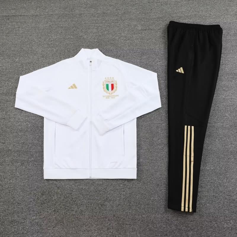 AAA Quality Italy 2023 White Soccer Tracksuit 05