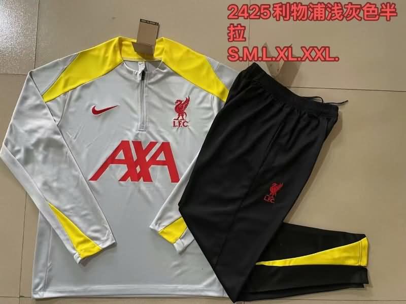 AAA Quality Liverpool 23/24 Grey Soccer Tracksuit