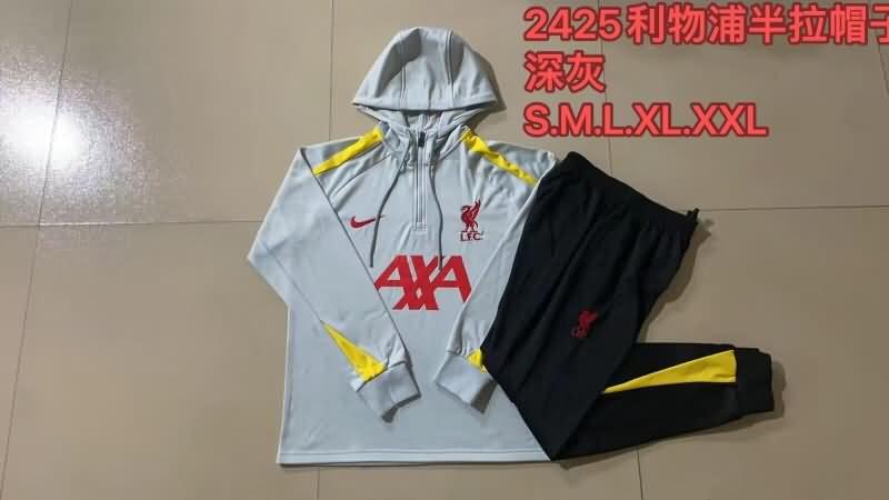 AAA Quality Liverpool 23/24 Grey Soccer Tracksuit 02