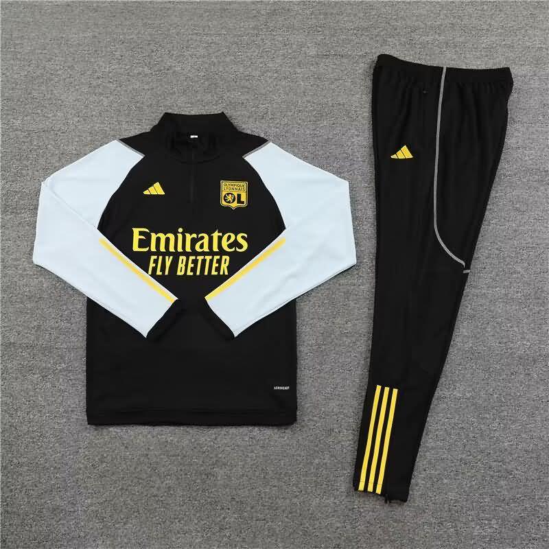 AAA Quality Lyon 23/24 Black Soccer Tracksuit