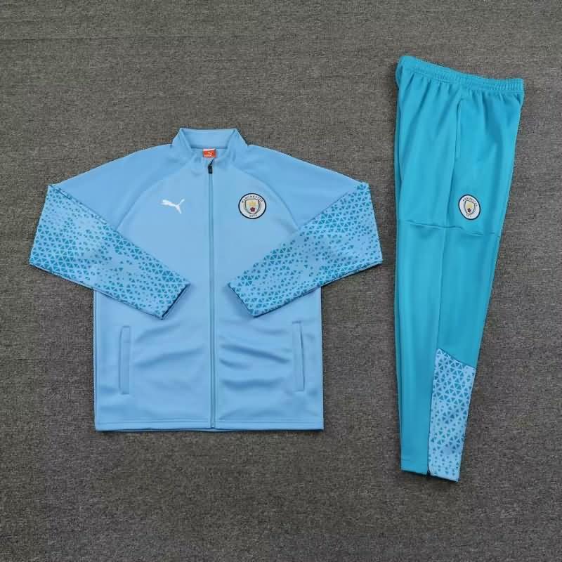 AAA Quality Manchester City 23/24 Blue Soccer Tracksuit 04