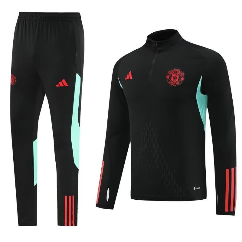 AAA Quality Manchester United 23/24 Black Soccer Tracksuit 03