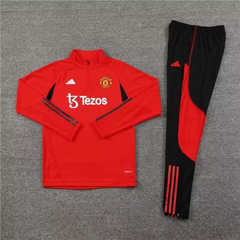 AAA Quality Manchester United 23/24 Red Soccer Tracksuit
